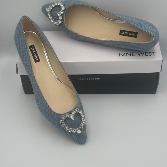 Nine West Women's Hearts Slip-On Pointy Toe Dress Flats Size 8.5 - Picture 7 of 7